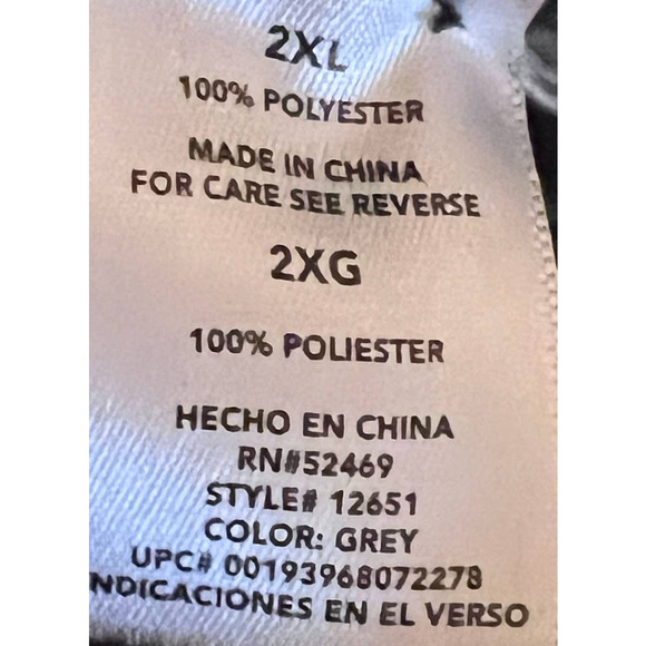 Alpine Sherpa Women's Gray Quarter Zip Long Sleeve Sherpa Side Pockets Size XXL - Picture 4 of 5